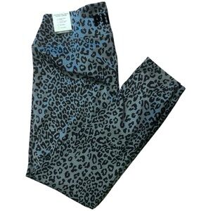 NWT Victoria’s Secret PINK Blue Leopard Cinch Tie Leggings XL